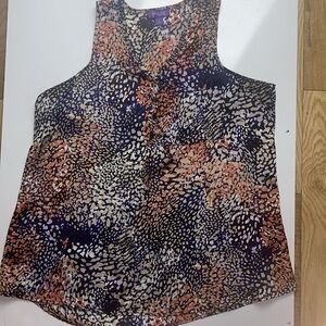 Hale Bob Multi‎ color Blouse Sleeveless Henley Tank Top